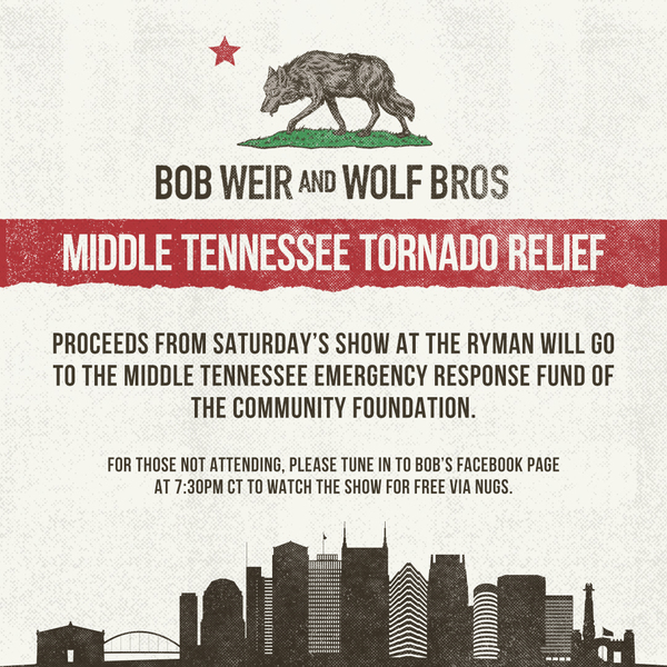 Watch Live, Ryman Proceeds to Benefit Middle Tennessee Tornado Relief